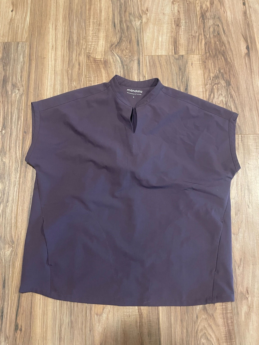 Mandala Sleeveless Mock Neck Top in Deep Plum/Lavender